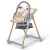 Kinderkraft Select Lastree Prémium Etetőszék Wood - Többfunkciós Magas Etetőszék Újszülöttkortól, Dönthető Háttámlával és Elegáns Fa Hatású Kivitelben