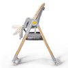 Kinderkraft Select Lastree Prémium Etetőszék Wood - Többfunkciós Magas Etetőszék Újszülöttkortól, Dönthető Háttámlával és Elegáns Fa Hatású Kivitelben