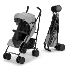   Kinderkraft Siesta Sport Babakocsi Ash Grey - Extra Nagy Ülőrész, Teljes Rugózás és Elegáns Szürke