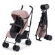 Kinderkraft Siesta Sport Babakocsi Pink Prince - Tágas Ülőrész, Teljes Rugózás és Bájos Rózsaszín Mintázat