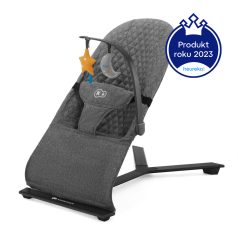   Kinderkraft Mimi Hintázó Pihenőszék Grey - Könnyű és Ergonomikus Baba Pihenőszék Természetes Hintamozgással, Újszülötteknek 9 kg-ig, Modern Szürke Kivitelben