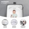 Kinderkraft Neste Grow Állítható Magasságú Babaágy Grey Melange - Többfunkciós Melléhelyezhető Kiságy Újszülötteknek, Lélegző Hálófallal és Puha Matracal