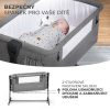 Kinderkraft Neste Grow Állítható Magasságú Babaágy Grey Melange - Többfunkciós Melléhelyezhető Kiságy Újszülötteknek, Lélegző Hálófallal és Puha Matracal