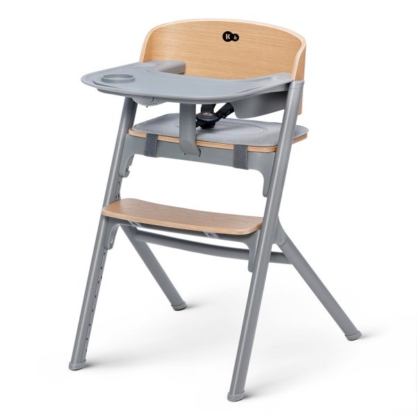Kinderkraft Select LIVY 3in1 Etetőszék Oak - Prémium Átalakítható Etetőszék Újszülöttkortól, Gyerekszékké Alakítható, Ergonomikus és Időtálló Tölgyfa Hatású Kivitelben
