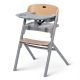 Kinderkraft Select LIVY 3in1 Etetőszék Oak - Prémium Átalakítható Etetőszék Újszülöttkortól, Gyerekszékké Alakítható, Ergonomikus és Időtálló Tölgyfa Hatású Kivitelben