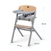 Kinderkraft Select LIVY 3in1 Etetőszék Oak - Prémium Átalakítható Etetőszék Újszülöttkortól, Gyerekszékké Alakítható, Ergonomikus és Időtálló Tölgyfa Hatású Kivitelben