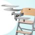 Kinderkraft Select LIVY 3in1 Etetőszék Oak - Prémium Átalakítható Etetőszék Újszülöttkortól, Gyerekszékké Alakítható, Ergonomikus és Időtálló Tölgyfa Hatású Kivitelben