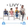Kinderkraft Select LIVY 3in1 Etetőszék Oak - Prémium Átalakítható Etetőszék Újszülöttkortól, Gyerekszékké Alakítható, Ergonomikus és Időtálló Tölgyfa Hatású Kivitelben