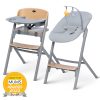 Kinderkraft Select LIVY + Calmee Prémium Etetőszék és Pihenőszék Szett Oak - 3in1 Átalakítható Etetőszék Újszülöttkortól, Ergonomikus Pihenőfunkcióval és Tölgyfa Hatású Kivitelben