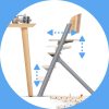 Kinderkraft Select LIVY + Calmee Prémium Etetőszék és Pihenőszék Szett Oak - 3in1 Átalakítható Etetőszék Újszülöttkortól, Ergonomikus Pihenőfunkcióval és Tölgyfa Hatású Kivitelben
