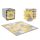 Kinderkraft Luno Shapes Prémium Habosított Puzzle Alátét 185x165cm Sárga - 30 Darabos Játszószőnyeg Szett Formákkal, Puha és Biztonságos Felület Babáknak