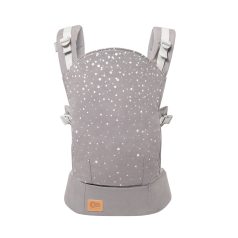   Kinderkraft Nino Confetti Grey Babahordozó - Ergonomikus Elől- és Hátihordozó, Lélegző Anyaggal és Állítható Pántokkal