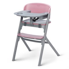   Kinderkraft Select LIVY 3in1 Etetőszék Aster Pink - Prémium Magas Etetőszék Újszülöttkortól, Átalakítható Gyerekszékké, Ergonomikus és Tartós Kialakítással