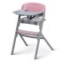 Kinderkraft Select LIVY 3in1 Etetőszék Aster Pink - Prémium Magas Etetőszék Újszülöttkortól, Átalakítható Gyerekszékké, Ergonomikus és Tartós Kialakítással