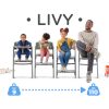 Kinderkraft Select LIVY 3in1 Etetőszék Olive Green - Prémium Átalakítható Etetőszék Újszülöttkortól, Gyerekszékké Alakítható, Ergonomikus Kialakítással és Olívazöld Színben