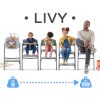 Kinderkraft Select LIVY + Calmee Prémium Etetőszék és Pihenőszék Szett Olive Green - 3in1 Átalakítható Etetőszék Újszülöttkortól, Ergonomikus Pihenőfunkcióval és Modern Olívazöld Kivitelben