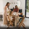 Kinderkraft Enock Fa Etetőszék Black - Állítható Magasságú Szék Újszülöttkortól Kisgyermekkorig, Modern Design és Stabil Fa Szerkezet