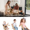 Kinderkraft Enock Fa Etetőszék Black - Állítható Magasságú Szék Újszülöttkortól Kisgyermekkorig, Modern Design és Stabil Fa Szerkezet