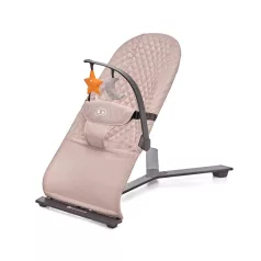  Kinderkraft Mimi Hintázó Pihenőszék Beige - Könnyű és Kényelmes Baba Pihenőszék Természetes Hintamozgással, Újszülötteknek 9 kg-ig