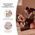Kinderkraft Mimi Hintázó Pihenőszék Beige - Könnyű és Kényelmes Baba Pihenőszék Természetes Hintamozgással, Újszülötteknek 9 kg-ig
