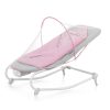 Kinderkraft Felio 2 Babahinta Peony Rose - Rezgő és Zenélő Hinta Újszülötteknek 0 Hónapostól 9 kg-ig, Játékívvel és Puha Rózsaszín Fekvőfelülettel