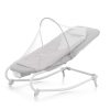Kinderkraft Felio 2 Babahinta Stone Grey - Rezgő és Zenélő Hinta Újszülötteknek 0 Hónapostól 9 kg-ig, Játékívvel és Puha Szürke Fekvőfelülettel