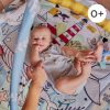 Kinderkraft Smartplay Sea Fejlesztő Játszószőnyeg Játékívvel - Tengeri Témájú Interaktív Babaszőnyeg Levehető Játékokkal és Tükörrel, Érzékszervi Fejlődéshez