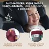 Kinderkraft Select XPAND 2 i-Size Autósülés 100-150cm Cherry Pearl - Prémium ISOFIX Gyerekülés 3-12 Éves Korig, Szélességben és Magasságban Állítható, Elegáns Bordó Színben
