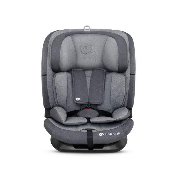 Kinderkraft Oneto3 i-Size Autósülés 76-150cm Cool Grey - Biztonságos ISOFIX Gyerekülés 15 Hónapostól 12 Éves Korig, Állítható Fejtámlával és Modern Szürke Kivitelben