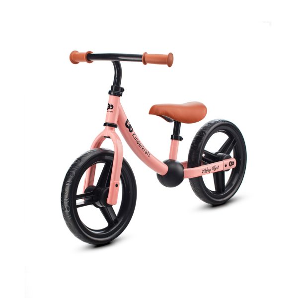 Kinderkraft 2Way Next Futóbicikli Rose Pink - Könnyű és Állítható Egyensúlyfejlesztő Tanulóbicikli Gyerekeknek, 80-105 cm Testmagasságig, 2 Éves Kortól