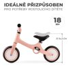 Kinderkraft Tove Futóbicikli Pink - Könnyű és Strapabíró Tanulóbicikli Gyerekeknek, Állítható Ülésmagassággal és Csúszásmentes Markolattal, 2 Éves Kortól