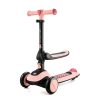 Kinderkraft Halley 2 az 1-ben Futóbicikli és Roller Rose Pink - Átalakítható Egyensúlyfejlesztő Jármű Gyerekeknek, Könnyű és Stabil Kivitel, 3 Éves Kortól