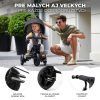 Kinderkraft Aveo Háromkerekű Tricikli Malachite Grey - Multifunkciós Gyerek Tricikli Szülőkarral, Dönthető Háttámlával és Napellenzővel, 9 Hónapos Kortól