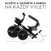 Kinderkraft Aveo Háromkerekű Tricikli Mystic Green - Könnyen Irányítható Multifunkciós Gyerek Tricikli Szülőkarral, Napellenzővel és Lábttartóval, 9 Hónapos Kortól