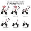 Kinderkraft Aveo Háromkerekű Tricikli Rose Pink - Könnyen Irányítható Multifunkciós Gyerek Tricikli Szülőkarral, Napellenzővel és Lábttartóval, 9 Hónapos Kortól