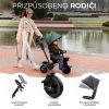 Kinderkraft Aveo Háromkerekű Tricikli Rose Pink - Könnyen Irányítható Multifunkciós Gyerek Tricikli Szülőkarral, Napellenzővel és Lábttartóval, 9 Hónapos Kortól