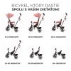 Kinderkraft Aston Háromkerekű Tricikli Rose Pink - Multifunkciós Gyerek Tricikli Szülőkarral, Dönthető Háttámlával és Napellenzővel, 9 Hónapos Kortól