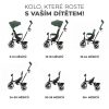 Kinderkraft Aston Háromkerekű Tricikli Mystic Green - Multifunkciós Gyerek Tricikli Szülőkarral, Dönthető Háttámlával és Napellenzővel, 9 Hónapos Kortól