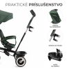 Kinderkraft Aston Háromkerekű Tricikli Mystic Green - Multifunkciós Gyerek Tricikli Szülőkarral, Dönthető Háttámlával és Napellenzővel, 9 Hónapos Kortól