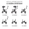 Kinderkraft Aston Háromkerekű Tricikli Malachite Grey - Multifunkciós Gyerek Tricikli Dönthető Háttámlával, Szülőkarral és Napellenzővel, 9 Hónapos Kortól