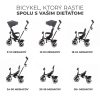 Kinderkraft Aston Háromkerekű Tricikli Malachite Grey - Multifunkciós Gyerek Tricikli Dönthető Háttámlával, Szülőkarral és Napellenzővel, 9 Hónapos Kortól