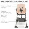 Kinderkraft Foldee Összecsukható Etetőszék Pink - Kompakt, Könnyű és Stabil Etetőszék Kivehető Tálcával, Utazáshoz és Mindennapi Használatra