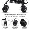 Kinderkraft Tik Könnyű Golf Babakocsi Stone Grey - Kompakt Összecsukható Babakocsi 6 Hónapos Kortól, Napellenzővel és Állítható Háttámlával