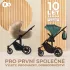 Kinderkraft Prime 2 az 1-ben Kombinált Multifunkciós Babakocsi Beige - Újszülöttkortól Sportüléssé Alakítható, Prémium Rugózással és Nagyméretű Mózeskosárral