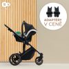 Kinderkraft Prime 2 az 1-ben Kombinált Multifunkciós Babakocsi Beige - Újszülöttkortól Sportüléssé Alakítható, Prémium Rugózással és Nagyméretű Mózeskosárral