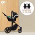 Kinderkraft Prime 2 az 1-ben Kombinált Multifunkciós Babakocsi Beige - Újszülöttkortól Sportüléssé Alakítható, Prémium Rugózással és Nagyméretű Mózeskosárral