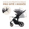 Kinderkraft Prime 2 az 1-ben Kombinált Multifunkciós Babakocsi Grey - Újszülöttkortól Sportüléssé Alakítható, Prémium Rugózással és Tágas Mózeskosárral