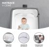 Kinderkraft Neste Grow Állítható Magasságú Babaágy Light Grey Full Wood - Melléhelyezhető Kiságy Újszülötteknek, Lélegző Hálófallal és Fa Vázas Kivitelben