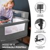 Kinderkraft Neste Grow Állítható Magasságú Babaágy Light Grey Full Wood - Melléhelyezhető Kiságy Újszülötteknek, Lélegző Hálófallal és Fa Vázas Kivitelben