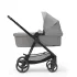 Kinderkraft Newly 3 az 1-ben Kombinált Multifunkciós Babakocsi Moonlight Grey + Mink PRO Hordozóval - Mózeskosár, Sportülés és Autós Hordozó Egyben, Könnyű és Kompakt Váz